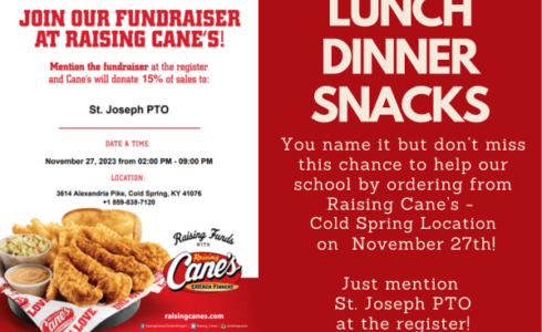 Raising Cane’s PTO Fundraiser