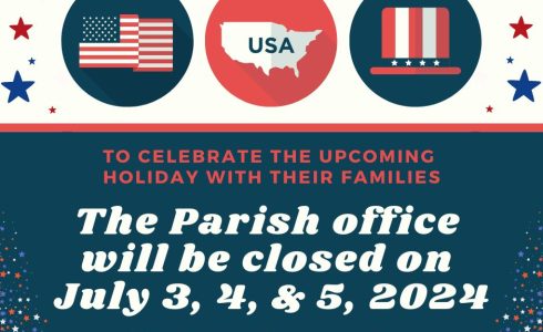 Office Closed July 3, 4, & 5, 2024